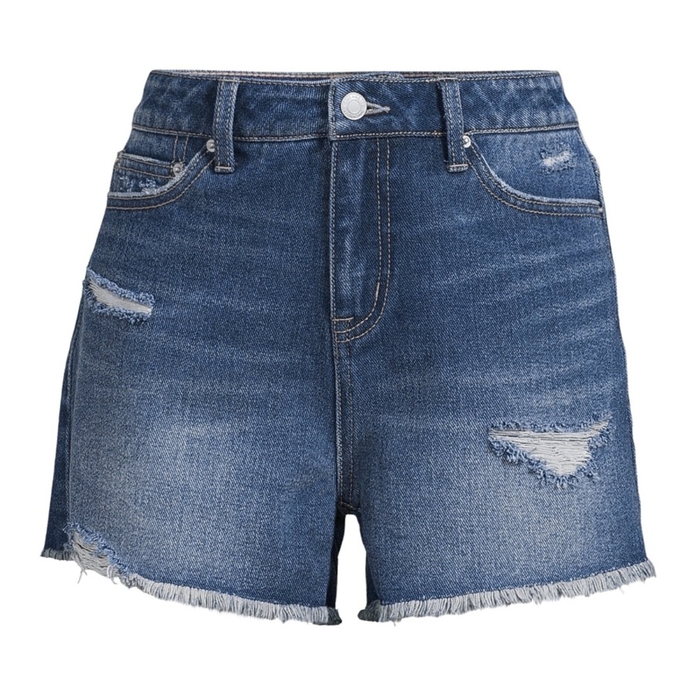 NWT Time and Tru Women's High Rise Denim Shorts Size: 16